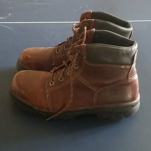 Leather steel toe boots
